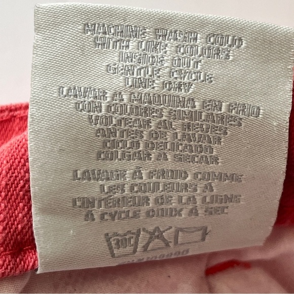 Seven 7  Jeans Denim Jean Shorts Coral Orange Stretch Cotton Beachy Distressed 8 - Picture 5 of 13
